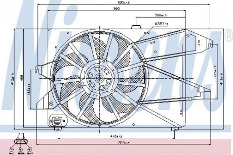 Вентилятор радіатора NISSENS 85482