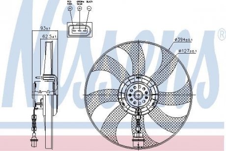 Вентилятор, охлаждение двигателя NISSENS 85549 (фото 1)