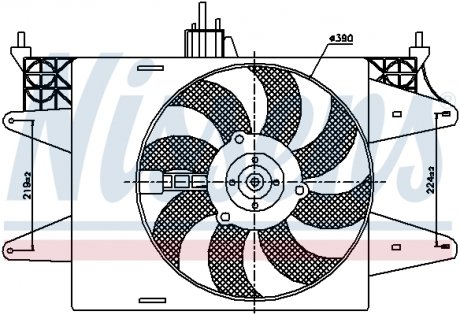 Вентилятор FIAT DOBLO (119, 223) (01-) (вир-во) NISSENS 85572