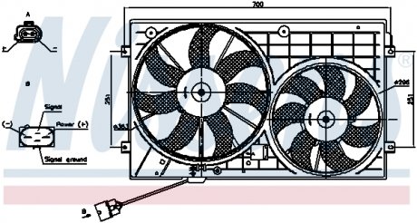 Вентилятор, охлаждение двигателя NISSENS 85644 (фото 1)