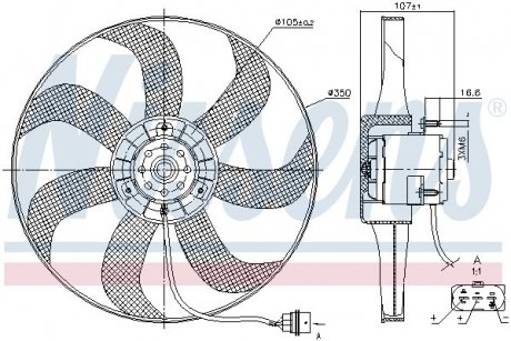 Вентилятор охлаждения двигателя NISSENS 85725 (фото 1)