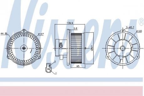 Вентилятор салону NISSENS 87160