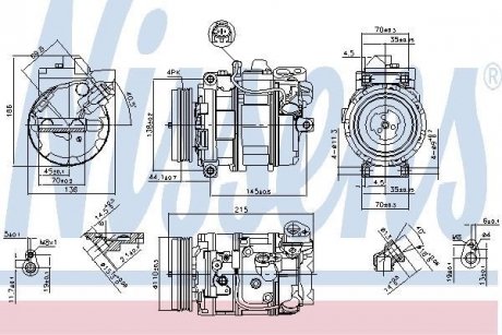 Компрессор кондиционера NISSENS 890073 (фото 1)