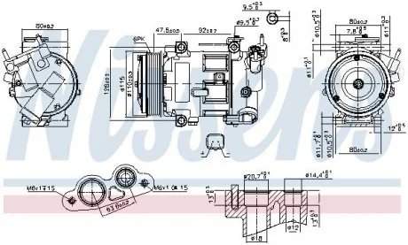 Компресор, система кондиціонування повітря ** FIRST FIT ** NISSENS 890606