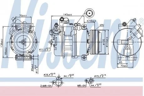 Компресор кондиціонера NISSENS 89341