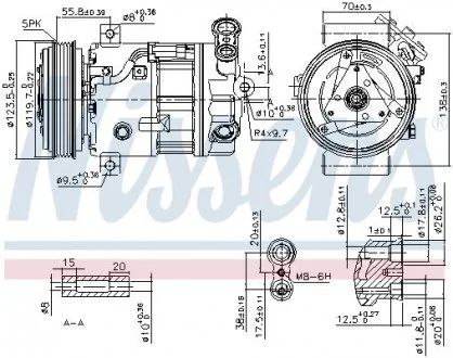 Компрессор кондиционера NISSENS 89577 (фото 1)