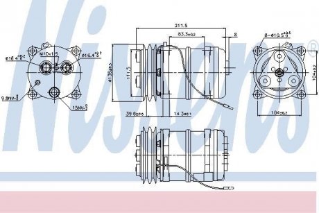 Компрессор кондиционера NISSENS 899914 (фото 1)