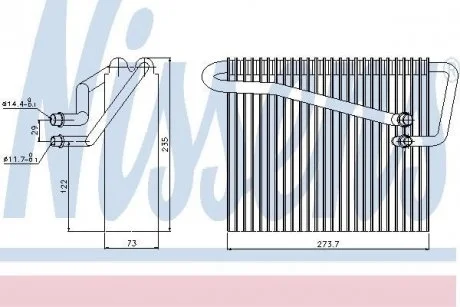 Випаровувач кондиціонера NISSENS 92301