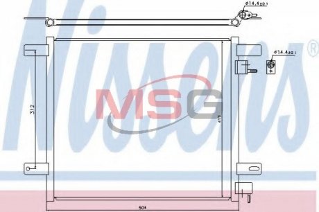 Радіатор кондиціонера NISSENS 940060