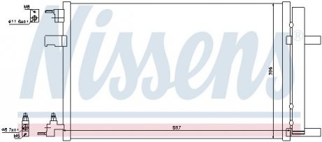 Конденсор (радіатор кондиціонера) NISSENS 940135 (фото 1)