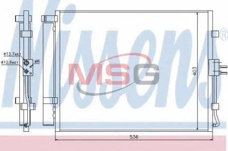 Конденсатор, кондиционер NISSENS 940217