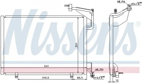 Конденсатор, кондиціонер NISSENS 940285
