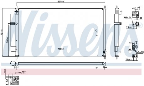 Радіатор кондиціонера NISSENS 940502