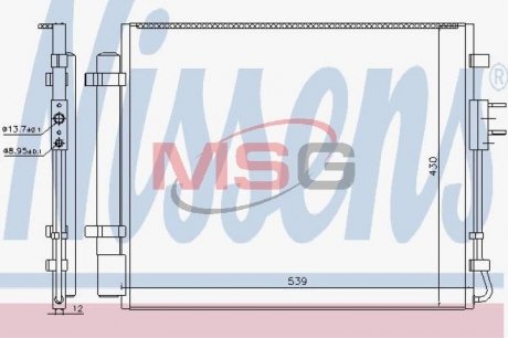 Радіатор кондиціонера NISSENS 940727