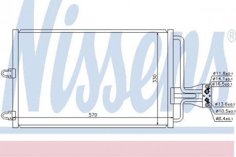 Радіатор кондиціонера NISSENS 94100