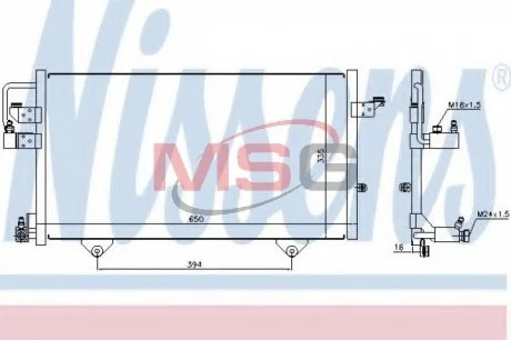 Конденсер кондиціонера NISSENS 94209