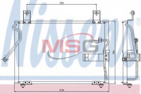 Радіатор кондиціонера NISSENS 94415