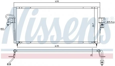 Конденсер кондиціонера NISSENS 94494