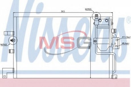 Конденсер кондиционера NISSENS 94504