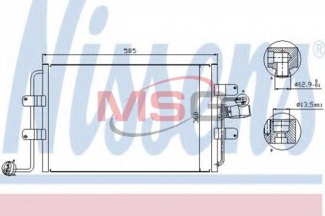 Конденсатор, кондиционер NISSENS 94522