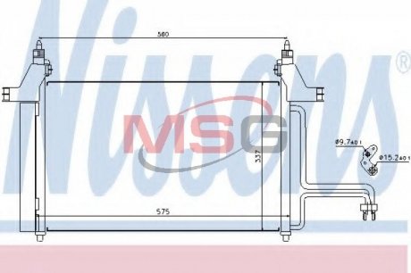 Радіатор кондиціонера NISSENS 94610