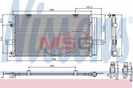 Радіатор кондиціонера NISSENS 94652