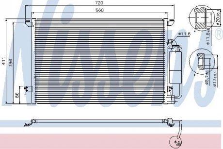 Радіатор кондиціонера NISSENS 94675
