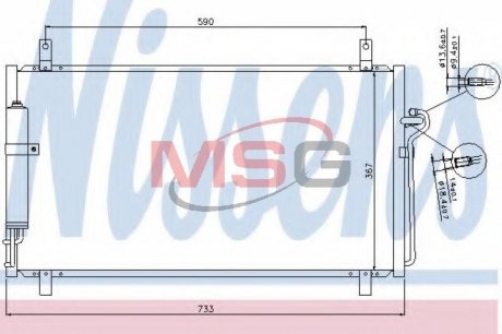 Конденсатор, кондиционер NISSENS 94935