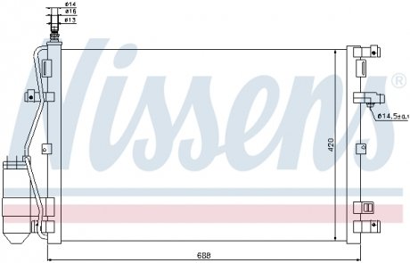 Радіатор кондиціонера NISSENS 94937 (фото 1)