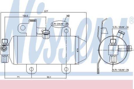 Фото 1 - осушувач кондиціонера (діаметр: 74мм, висота: 227мм) RVI C, D, KERAX, MIDLUM, PREMIUM 2, VOLVO FE II, FL III D5K210-DXi7 10.05- NISSENS 95604 Осушувач кондиціонера (діаметр: 74мм, висота: 227мм) RVI C, D, KERAX, MIDLUM, PREMIUM 2, VOLVO FE II, FL III D5K210-DXi7 10.05- NISSENS 95604 (фото 1)