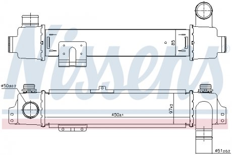 Интеркулер KIA Sorento 2,5CRDi 02- NISSENS 96384