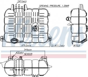 Компенсаційний бак, охолоджувальна рідина NISSENS 996069 (фото 1)