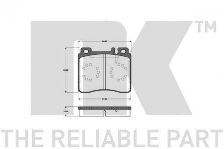 К-кт колодок перед. DB CL-Series (W140)/S-Series (W140)/300-Series (W140)/400-Series (W124)/400-Series (W140)/500-Series (W140)/600-Series (W140) (91-99) NK 223325 (фото 1)