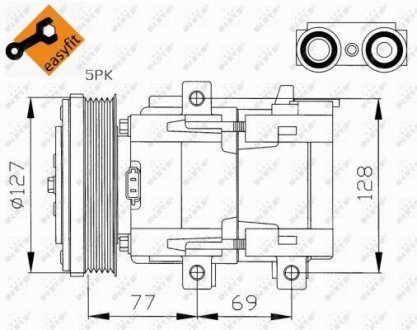 Компресор кондиціонера NRF 32061