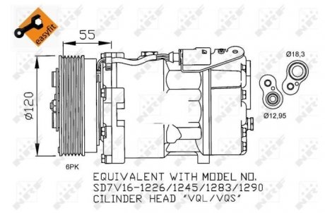 Компресор кондиціонера NRF 32255