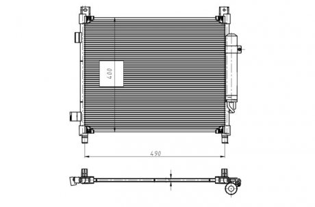 Радиатор кондиционера NISSAN NOTE 1,2 13- NRF 350420
