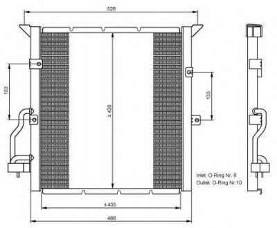 Фото 1 - конденсатор кондиціонера BMW 3 (E36), Z3 (E36) 1.6-3.2 09.90-06.03 NRF 35107 Конденсатор кондиціонера BMW 3 (E36), Z3 (E36) 1.6-3.2 09.90-06.03 NRF 35107 (фото 1)