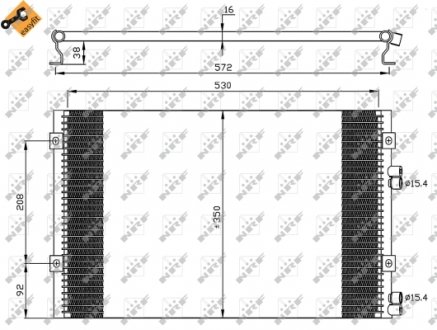 Радіатор кондиціонера NRF 35608