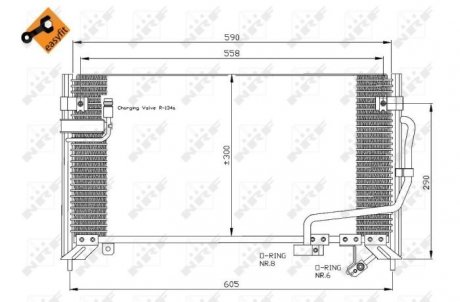 Радіатор кондиціонера NRF 35650