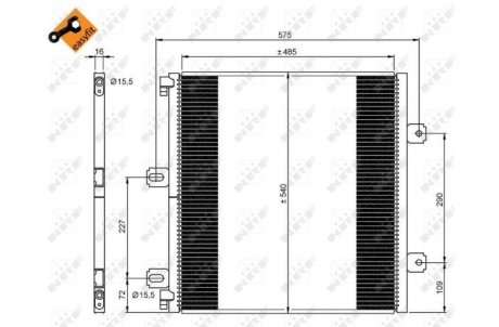 Радіатор кондиціонера NRF 35901