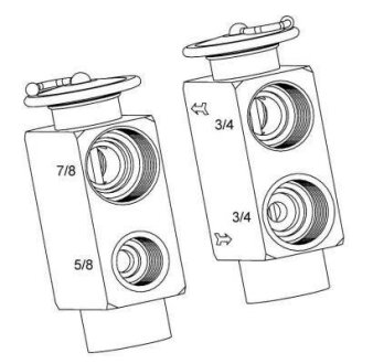Розширювальний клапан кондиціонера MERCEDES 123 (C123), 123 T-MODEL (S123), 123 (W123), RENAULT 21, SCANIA 3 1.7-8.5D 01.76-12.96 NRF 38391