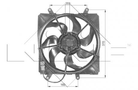Вентилятор, охлаждение двигателя NRF 47054 (фото 1)