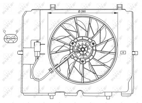 Вентилятор, охолодження двигуна NRF 47067