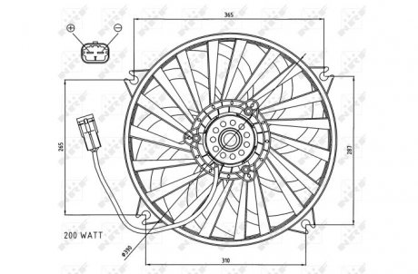 Вентилятор радіатора NRF 47073 (фото 1)