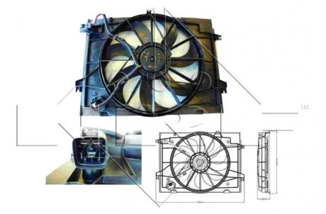 Вентилятор, охолодження двигуна NRF 47285 (фото 1)