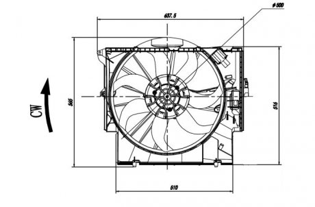 Вентилятор, охлаждение двигателя NRF 47923