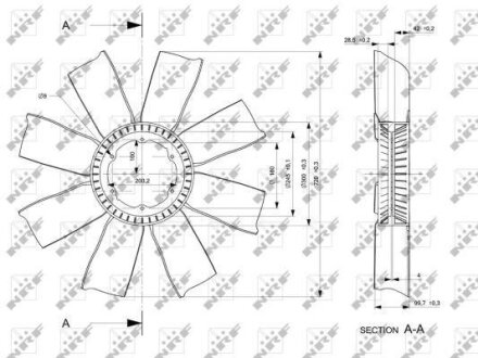 Крильчатка вентилятора, система охолодження двигуна NRF 49804