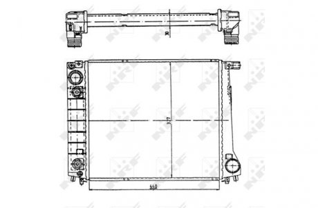 Радиатор, охлаждение двигателя NRF 51350 (фото 1)