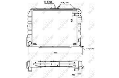 Радиатор, охлаждение двигателя NRF 513962
