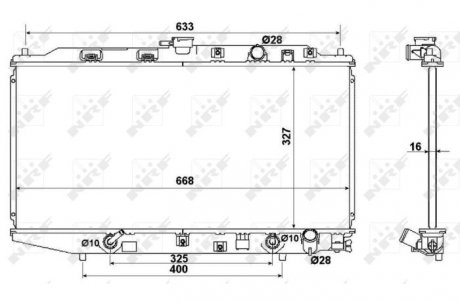 Радиатор, охлаждение двигателя NRF 516728